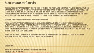 Auto Insurance Georgia