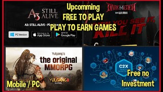 Upcoming Free to Play | Play to earn Games 2022 ( Tagalog )