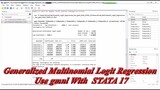Generalized Multinomial Logit Regression Use gmnl With  STATA 17
