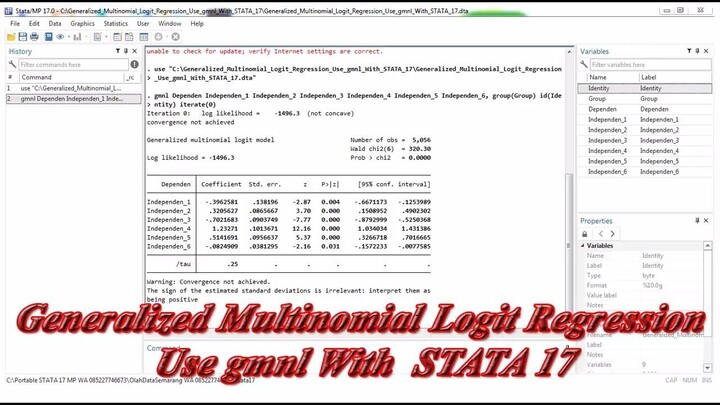 Generalized Multinomial Logit Regression Use gmnl With  STATA 17