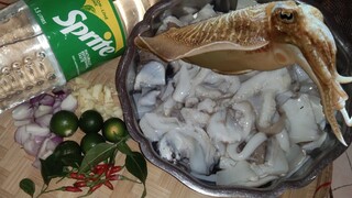 Gawin mo to sa Cuttlefish (Lumot / Kulambutan / Bagulan) taob ang isang kalderong kanin.