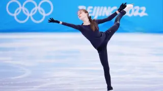 [Sports]Shcherbakova practicing to the music for the Winter Olympics