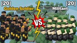[20] Golden Soldier vs [20] Militant WORST GOLDEN SKIN? | TDS