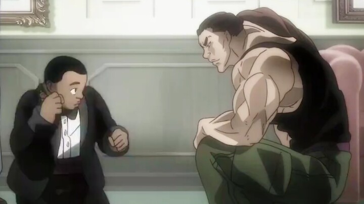 A three-year-old kid actually dared to punch and kick Hanma Yujiro, so Yujiro rewarded him with a bo