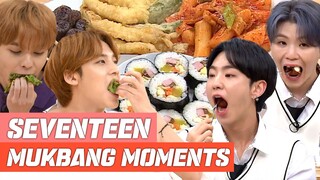 From SEVENTEEN's kimbap, Chapsalttock, Corn Cheese and Jokbal Mukbang to Cooking Challenge 🤤