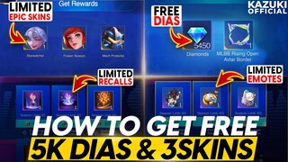 HOW TO GET 5420 DIAMONDS AND 3 GUARANTEED SKINS FROM THE MLBB RISING LEAGUE!