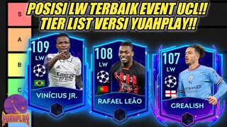 INI DIA POSISI LW TERBAIK EVENT UCL! ! TIER LIST LW EVENT UCL PALING GG FIFA MOBILE VERSI YUAHPLAY!!