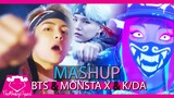 BTS / MONSTA X / KDA - 'Popstars / Mic Drop / Shoot Out' MASHUP