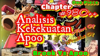 Analisis Kekuatan Scratchmen Apoo || Brook vs Apoo !! Siapa yang menang ? Teori OP 980++