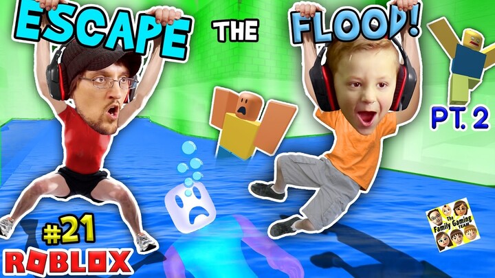 ROBLOX FLOOD ESCAPE Pt.2!  Try Not To Drown Challenge w/ FGTEEV Duddy & Chase #21