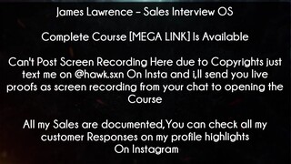 James Lawrence Course Sales Interview OS download