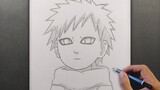Easy Anime Drawing | How to Draw Kid Gaara - [Naruto]