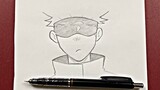 Easy anime drawing | how to draw satoru gojo easy step-by-step
