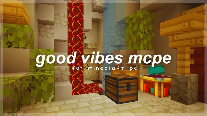 Good vibes mcpe | cartoon aesthetic texture pack