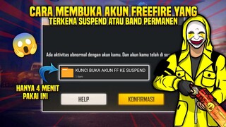 CARA MENGATASI AKUN FREEFIRE YANG TERKENA SUSPEND / BAND CUKUP 4 MENIT PAKAI CARA INI😱