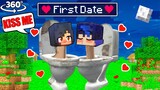 😱 APHMAU & EIN SKIBIDI TOILET's FIRST DATE in Minecraft 360°?!