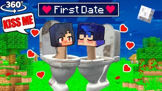 😱 APHMAU & EIN SKIBIDI TOILET's FIRST DATE in Minecraft 360°?!