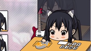 [การแสดงโมเดล Live2D] การแสดงคำสั่งซื้อของลูกค้า Nakano Azusa Azusa สาวน้อยโทนสีอ่อน bongocat