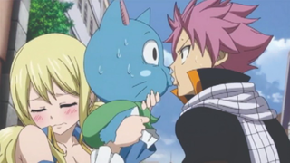 Natsu cướp nụ hôn đầu của Happy :D - Fairy tail