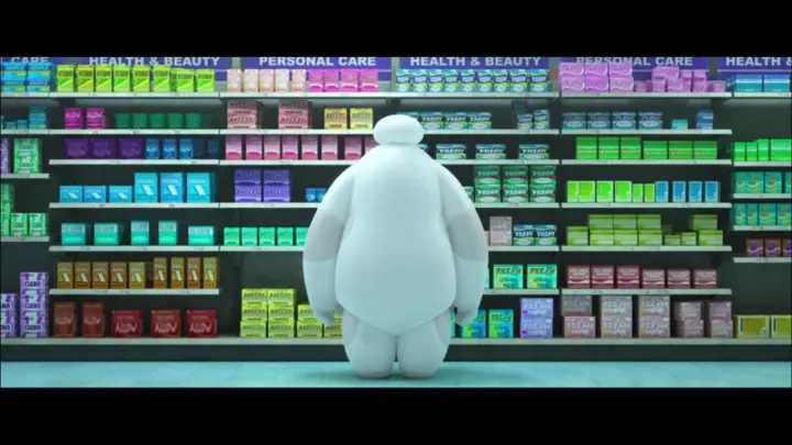 Baymax goes Shopping for Tampons