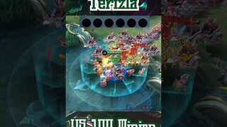 Terizla vs 100 Minions No Item Full Buff - MINIONS WAR | Mobile Legends | Strombolo #short