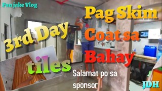 Skim Coat and Room Tiles 3rd & 4th Days / NHA Pabahay / Pinugay Baras Rizal / Jake Vlog