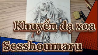Khuyển dạ xoa|[Tự họa AMV]Vẽ Sesshoumaru bằng bút chì màu và tô màu xám vẫn rất đẹp