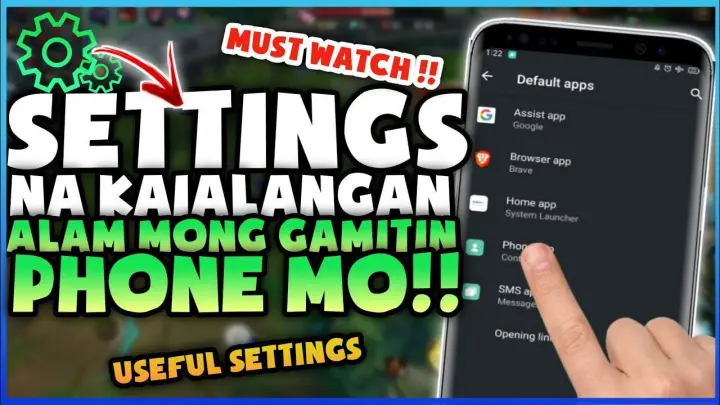 Settings Na Kailangan Magamit Mo Sa Phone Mo || For Optimization And Random Settings!!