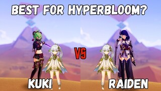 Kuki vs Raiden Shogun!! Best For Hyperbloom?? {Genshin Impact}