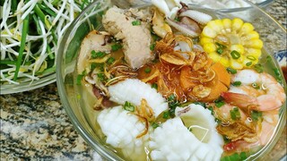 Hủ Tiếu Mực - Nấu Hủ Tiếu Hải Sản ngon đơn giản