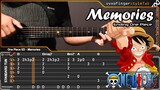 One Piece ED - Memories - Percussive Acoustic (Fingerstyle Guitar Cover) TABS Tutorial