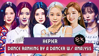 KEP1ER: 2022 dance ranking by a dancer with analysis (Predebut - Wing Wing)