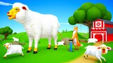 Giant Sheep Farm Diorama - Gorilla vs Funny Fox Sheep Market | Funny Animals 3D Cartoons Videos