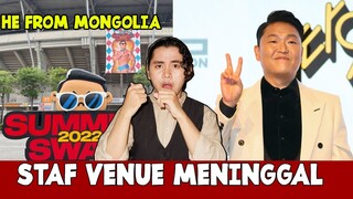 Anggota staf venue meninggal saat membongkar panggung setelah konser Psy 'Summer Swag' di Gangneung