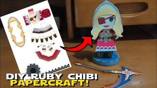 DIY MOBILE LEGENDS RUBY PAPERCRAFT CHIBI! | CUTE NENDOROID STYLE MLBB TOY!