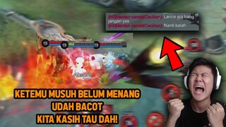 KETEMU MUSUH BELUM MENANG TAPI UDAH DIBACOTIN ! KITA KASIH TAU MEREKA - Mobile Legends