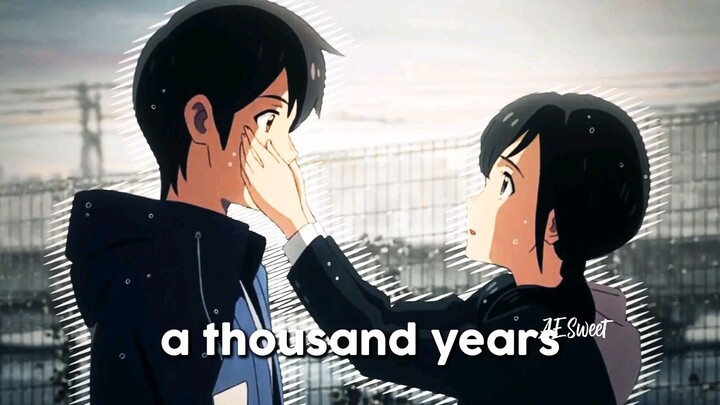 a thousand years - tenki no ko | amv simple typography