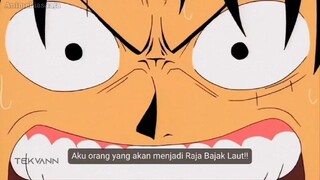 Eksekusi Luffy tersenyum dan mengatakan akan menjadi Raja bajak Laut