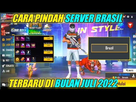 CARA PINDAH/MASUK SERVER LUAR NEGERI FF BRAZIL TERBARU 2022 100% WORK GANTI SERVER
