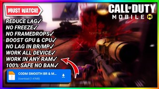 FIX LAG COD MOBILE IN BR/MP FOR 3-4GB RAM | CONFIG CODM SEASON 13 | CALL OF DUTY MOBILE | GAMERDOES