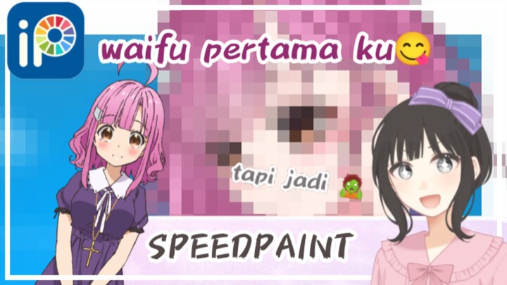 [SPEEDPAINT] gambar my first waifu megumi sakura from gakkou gurashi