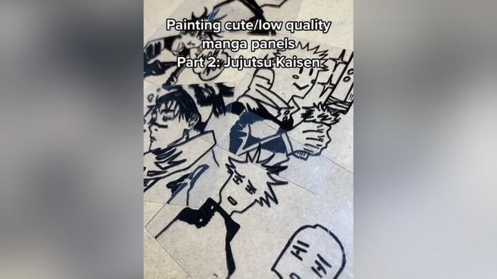 Thầy cúng đại chiến phiên bản 240p 🥺 jjk jujutsukaisen chuthuathoichien anime glasspainting gojo itadori