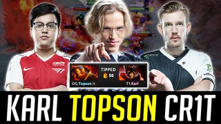 OG.Topson, T1.Karl and EG.Cr1t meet in EU pubs - INTENSE GAME!