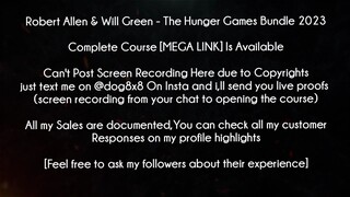 Robert Allen & Will Green Course The Hunger Games Bundle 2023 download