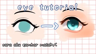 cara aku gambar mata diibis paint x ( drawing tutorial )