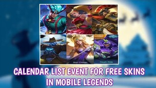 List of free skin events in Mobile Legends | Free elite skins and starlight card