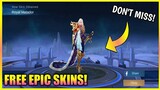 FREE EPIC SKIN! CLAIM YOURS NOW!! | MOBILE LEGENDS BANG BANG