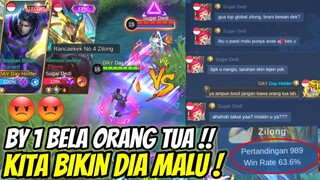 BOCIL SOMBONG NANTANG BY 1 SAMPE HINA ORG TUA! TARUHAN SKIN LEGEND! KITA HAJAR SAMPE MALU