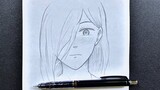 Easy anime drawing | how to draw anime girl easy sketch