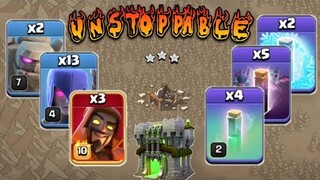 NEW BEST TH11 STRATEGY | BLIZZARD + 13 WITCH + 2 GOLEM + 5 BATSPELL + CLASH OF CLANS